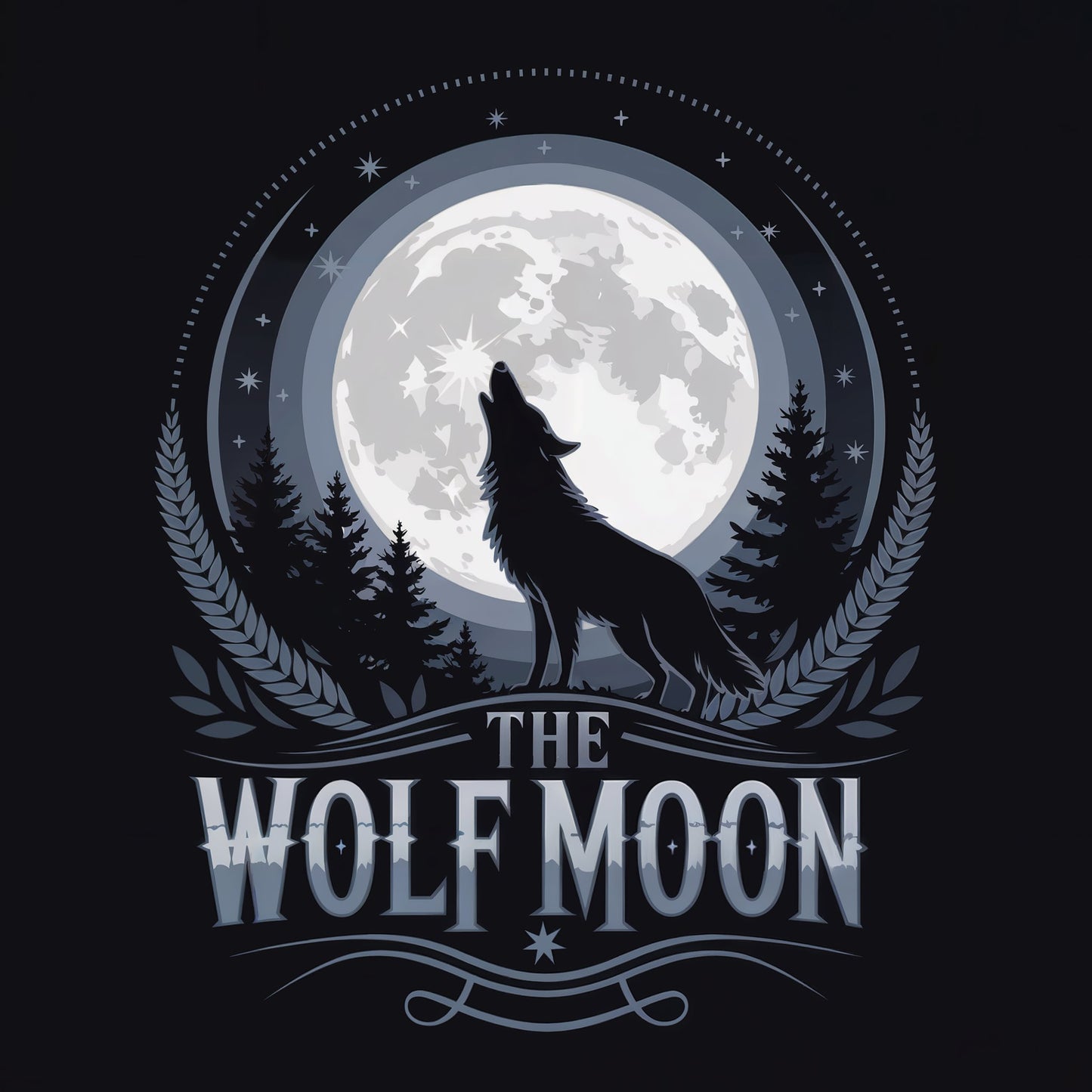 Wolf-Mond-T-Shirt